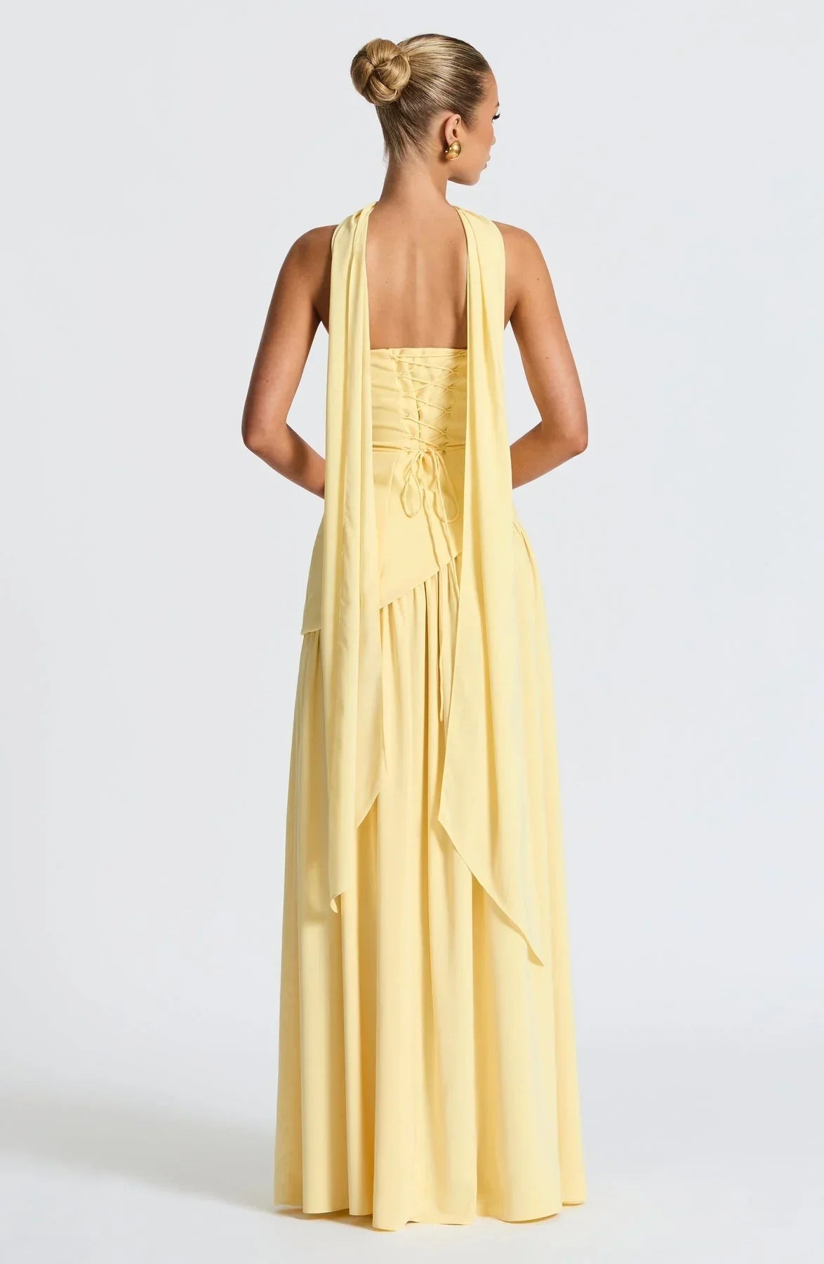 Bianca Corset Scarf Maxi Dress