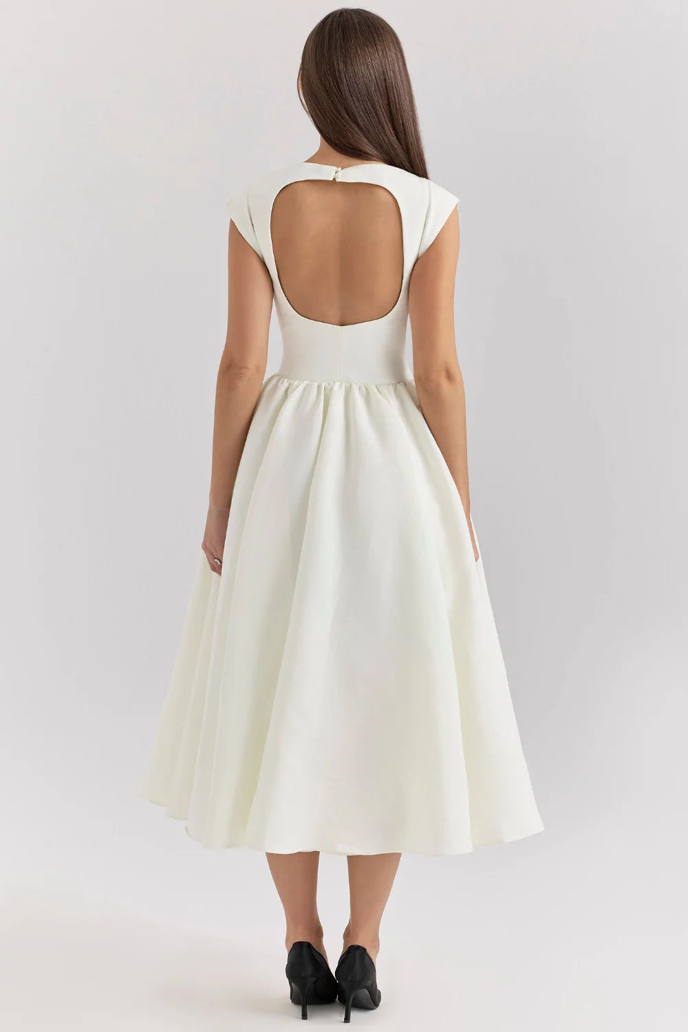 Wrenelle Corset Fit And Flare Midi Dress