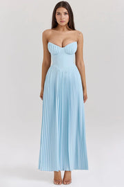 Ysavelle Pleated Wedding Guest Maxi Dress