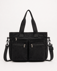 Griselda Corduroy Utility Tote Bag - Black