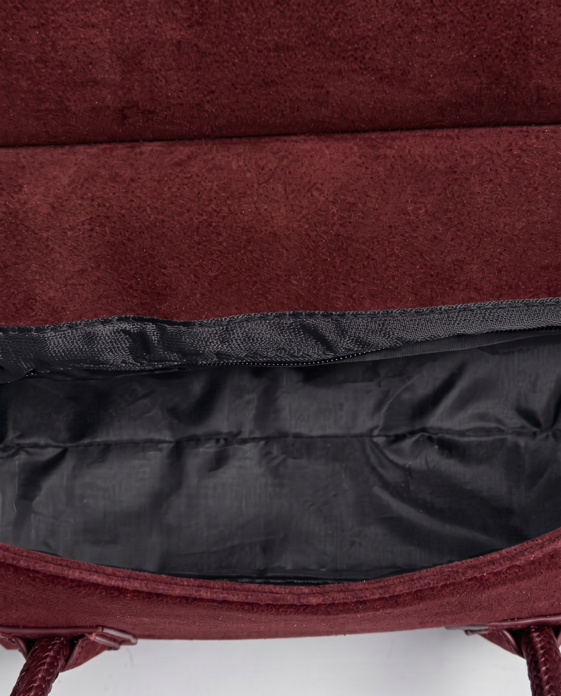 Tabitha Suede Shoulder Tote Bag - Burgundy