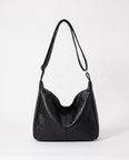 Marcella Adjustable Faux Leather Shoulder Bag - Black