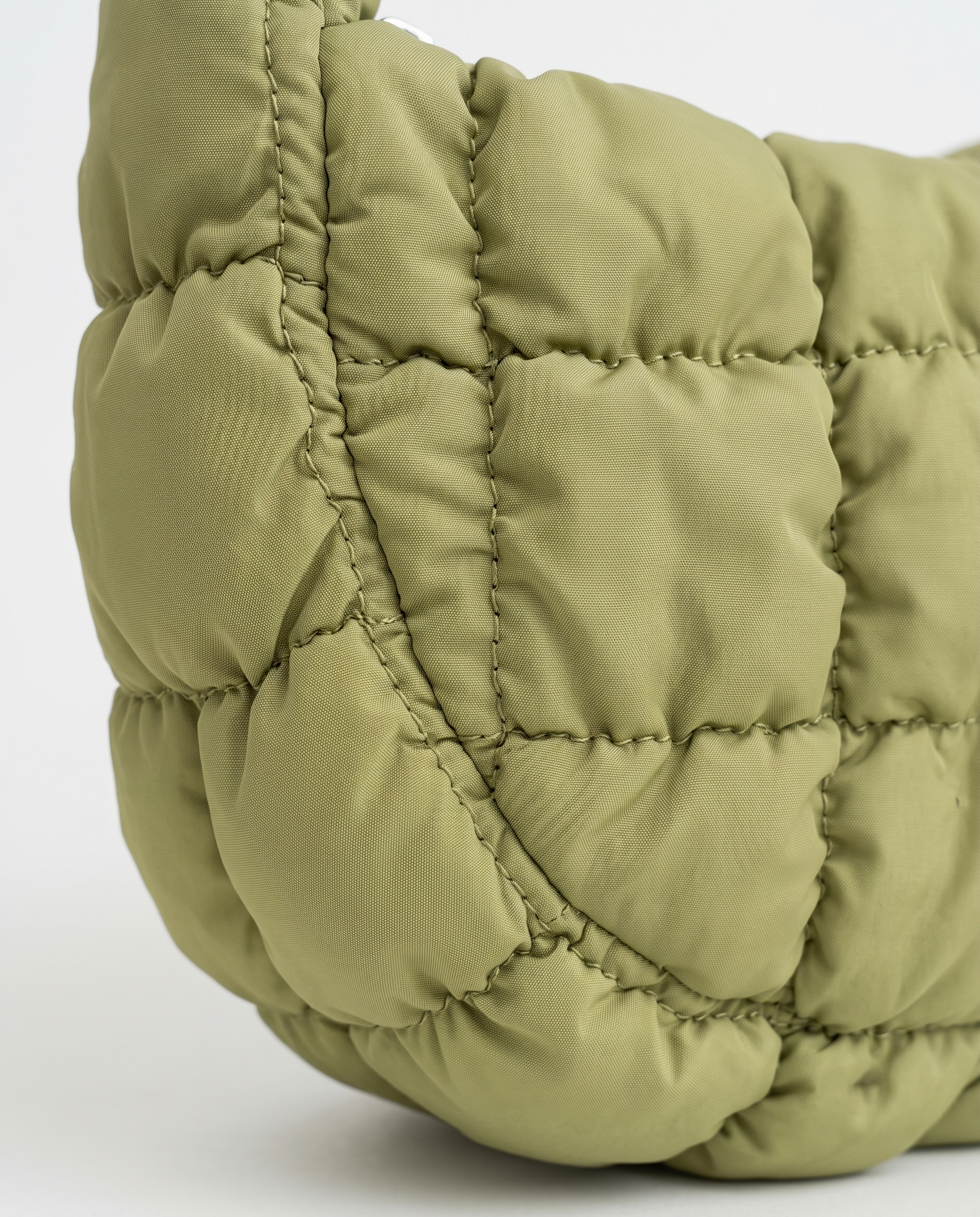 Augusta Quilted Shoulder Bag - Light Green