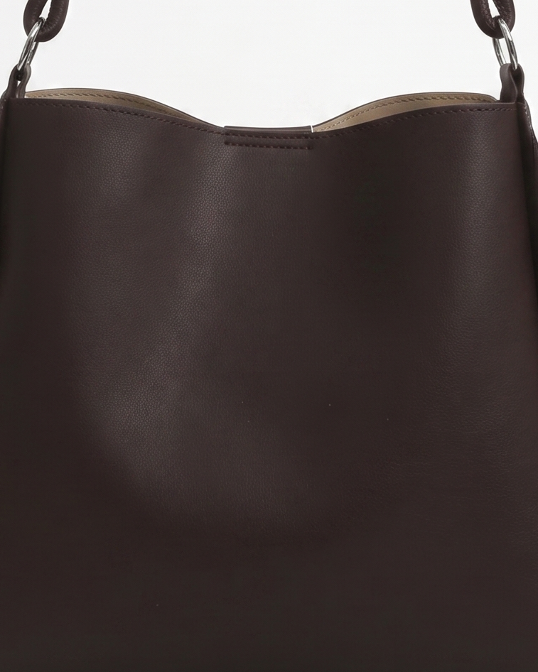 Rosamie Minimalist Women's Bucket Bag, Vegan Leather Shoulder Bag