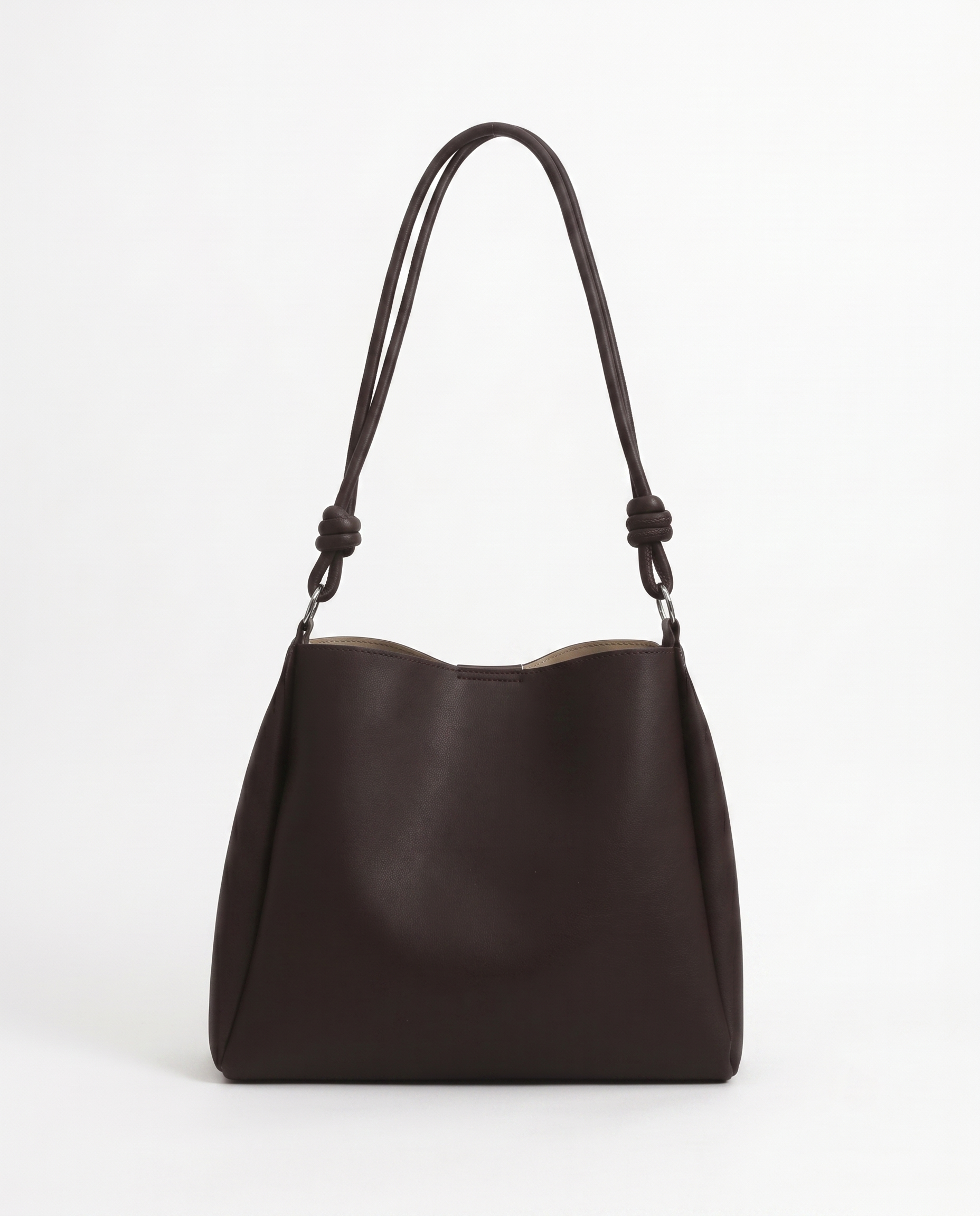 Rosamie Minimalist Women's Bucket Bag, Vegan Leather Shoulder Bag