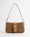 Verity Suede Shoulder Bag - Brown