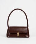 Beatrix Leather Shoulder Handbag - Dark Brown