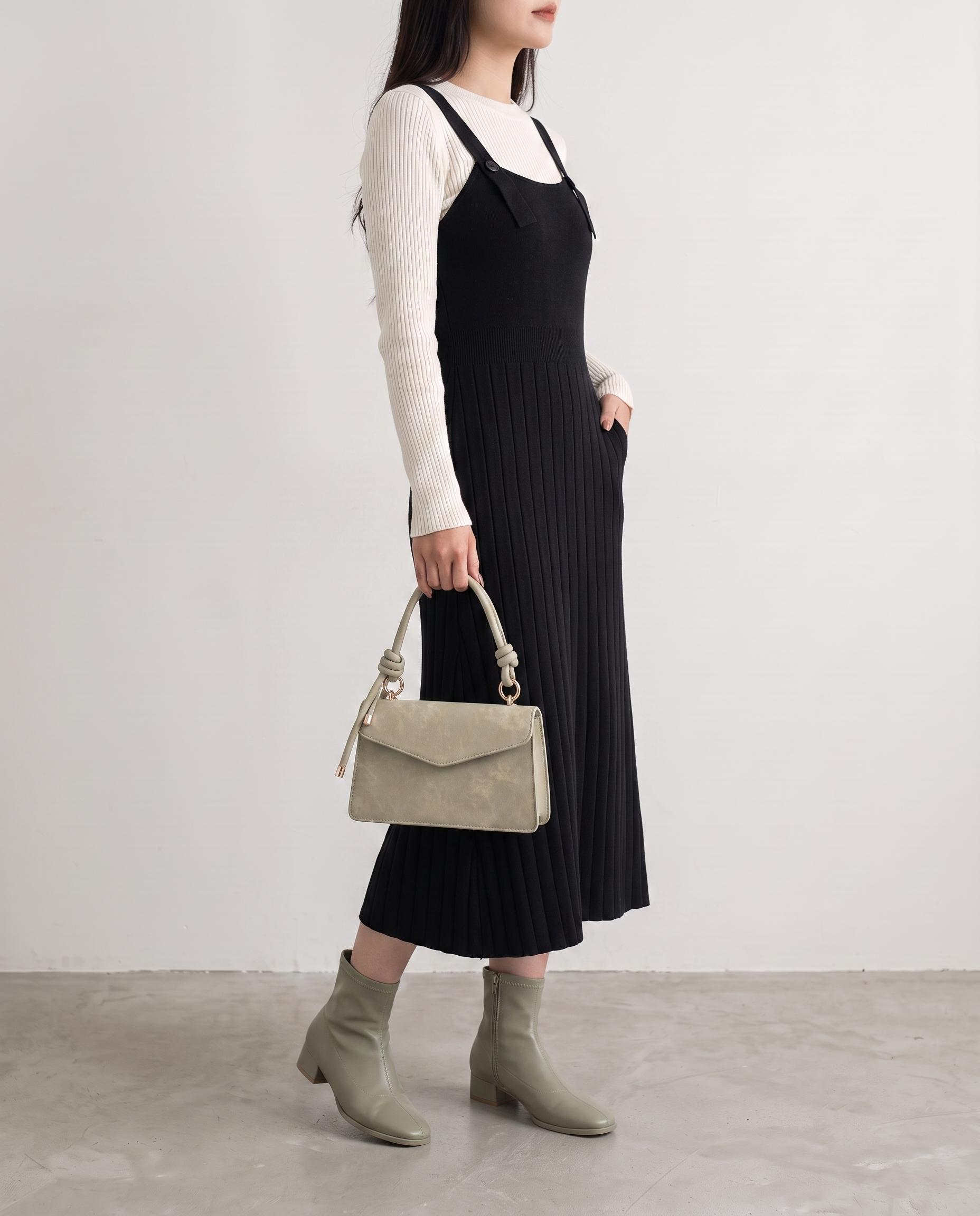 Elsbeth Top Handle Women's Shoulder Bag, Vegan Leather Envelope Bag