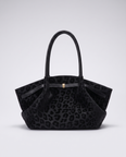 Clementine Suede Tote Bag - Black