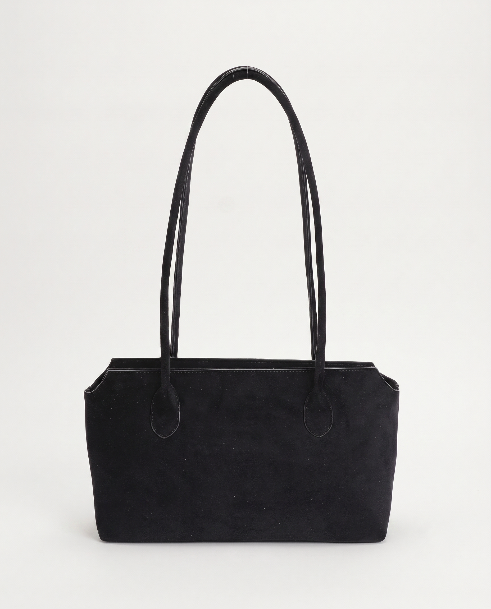 Jemima Suede Tote Bag - Black