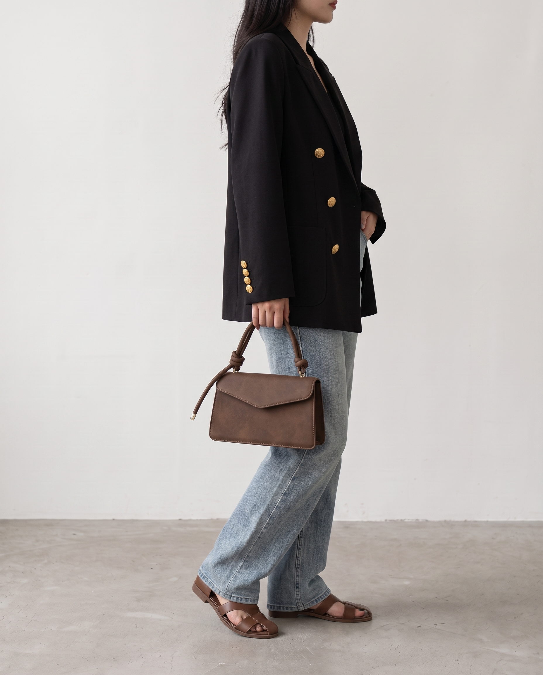 Elsbeth Top Handle Women's Shoulder Bag, Vegan Leather Envelope Bag