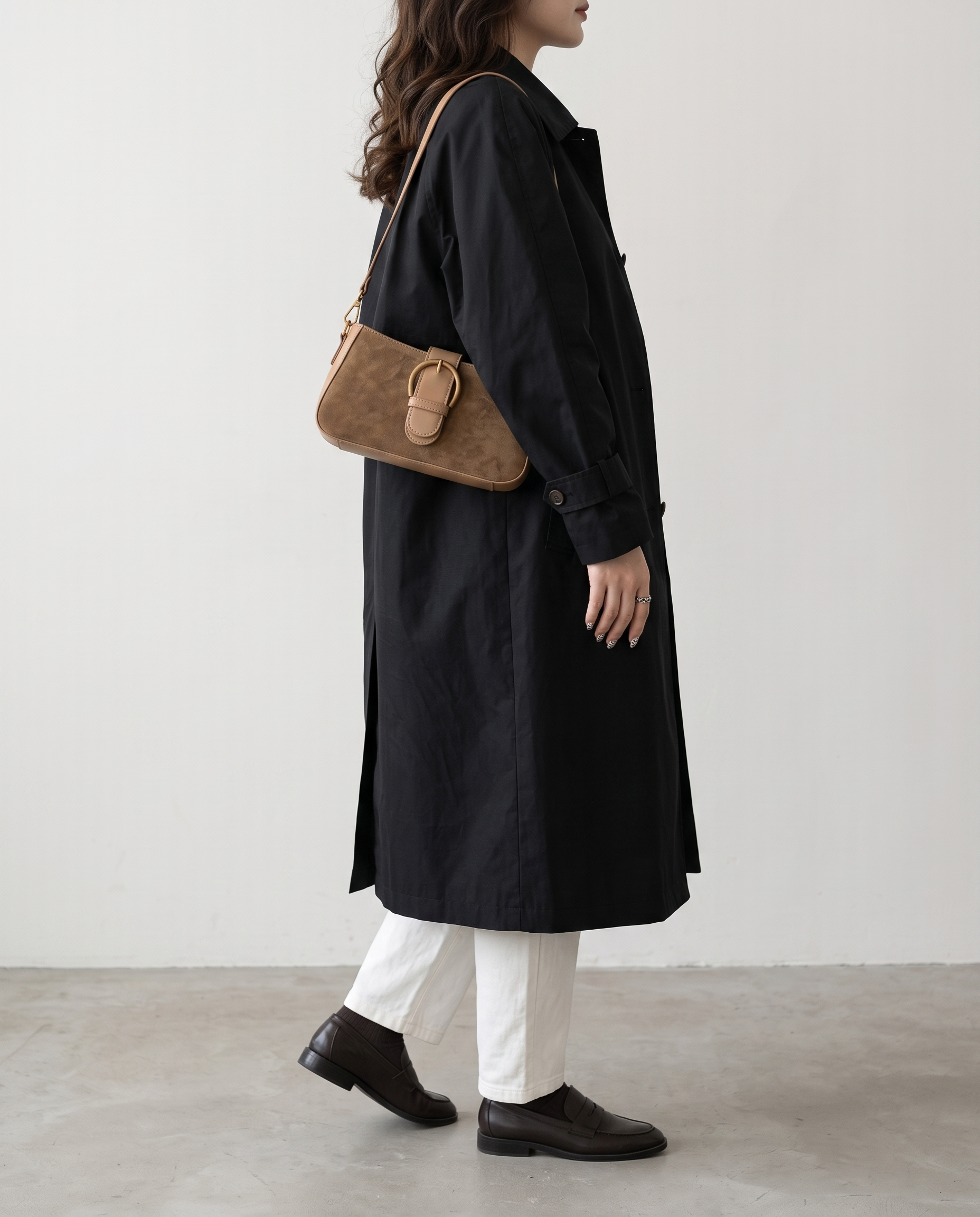 Verity Structured Women's Shoulder Bag, Faux Suede Statement Bag