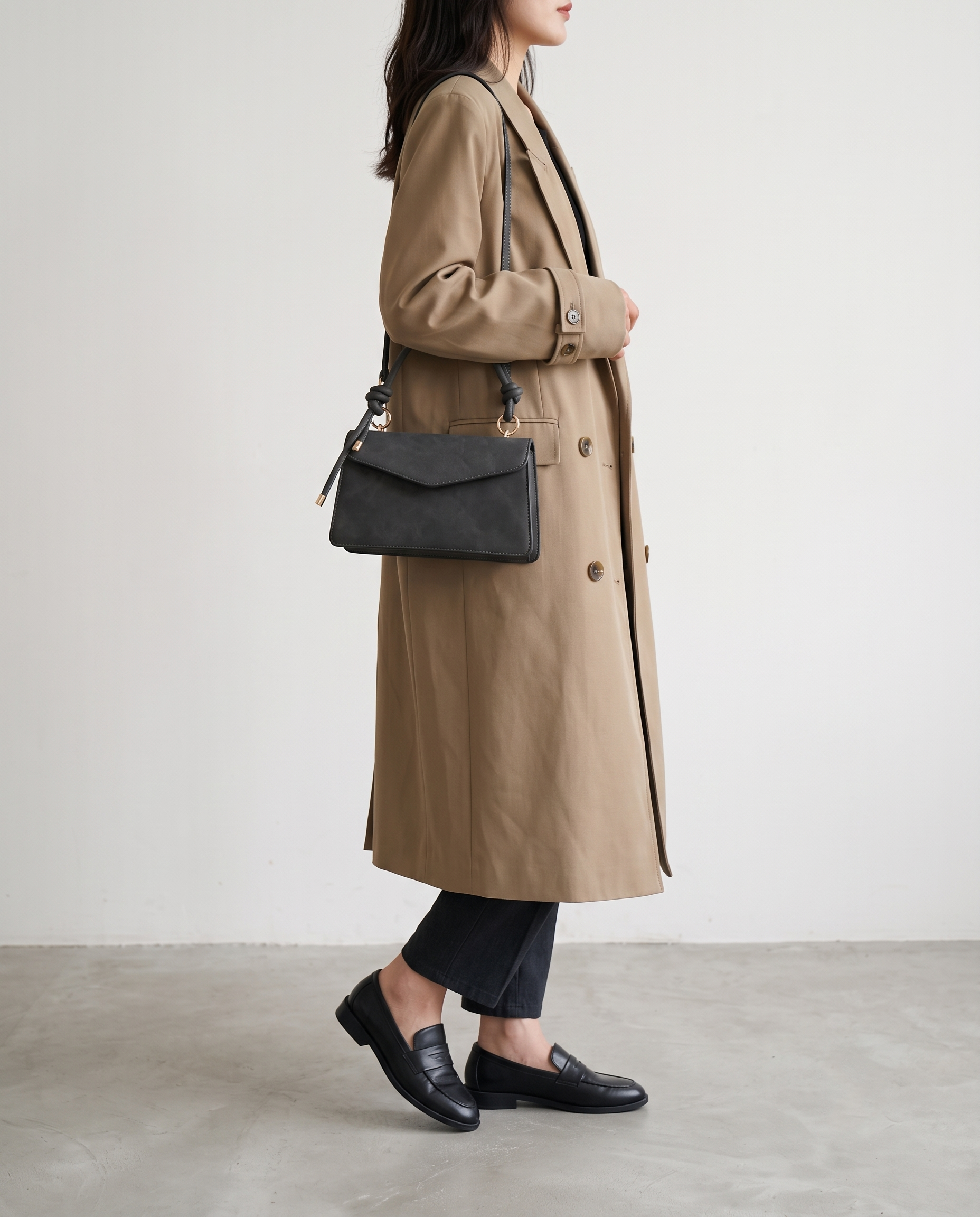 Elsbeth Top Handle Women's Shoulder Bag, Vegan Leather Envelope Bag