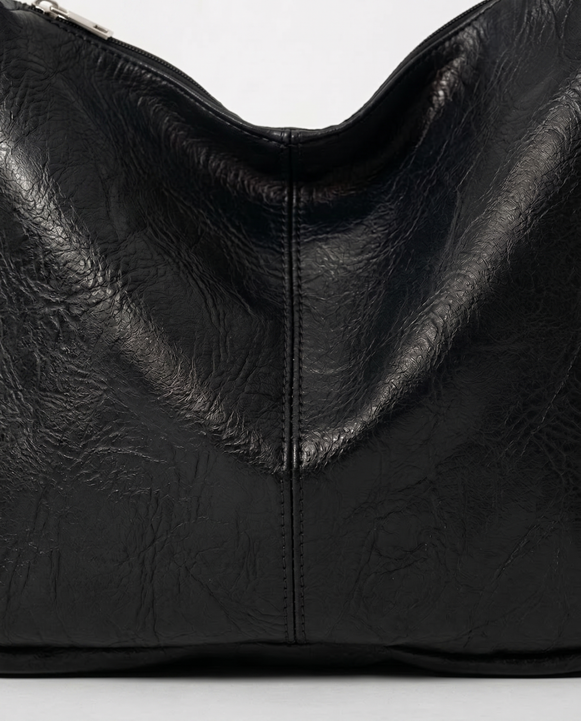 Marcella Adjustable Faux Leather Shoulder Bag - Black
