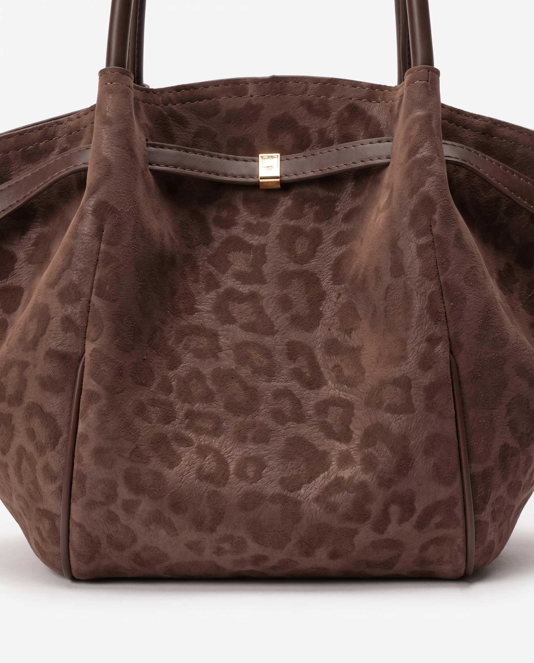 Clementine Suede Tote Bag - Coffee