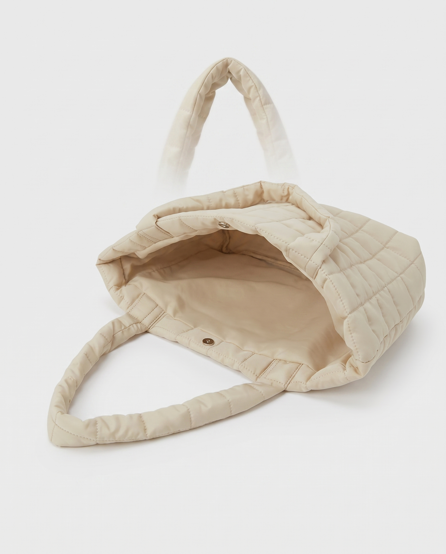 Briony Large Quilted Tote Bag - Khaki