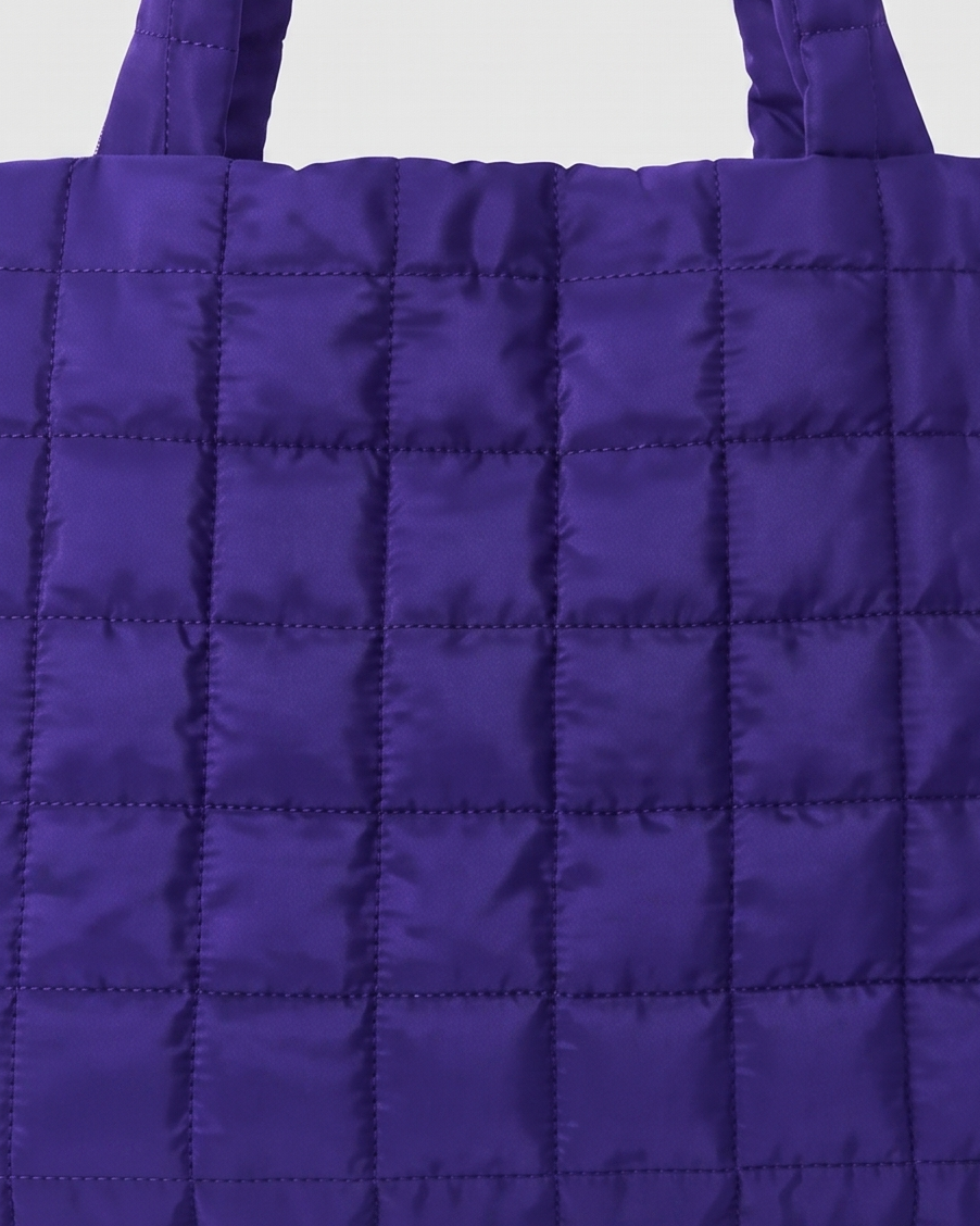 Briony Large Quilted Tote Bag - Blue