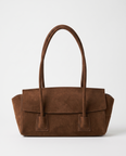 Tabitha Suede Shoulder Tote Bag - Coffee