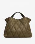 Bethan Large Quilted Tote Shoulder Bag - Army Green