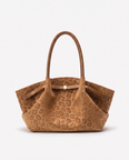 Clementine Suede Tote Bag - Light Brown