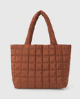 Briony Large Quilted Tote Bag - Brown
