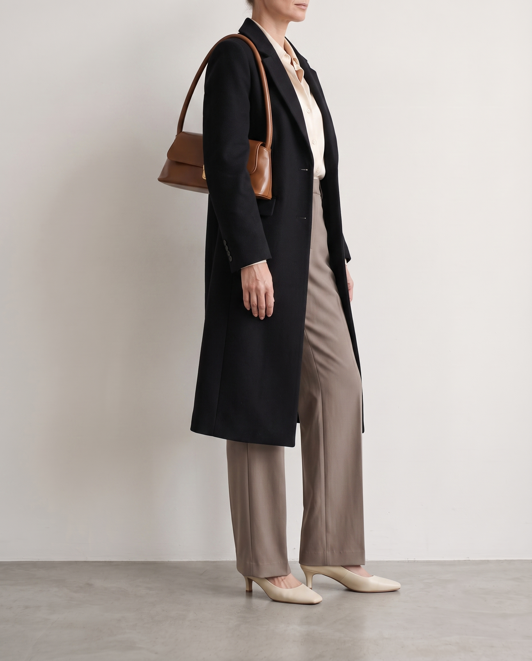 Beatrix Structured Women's Shoulder Handbag, Vegan Leather Turn-Lock Bag