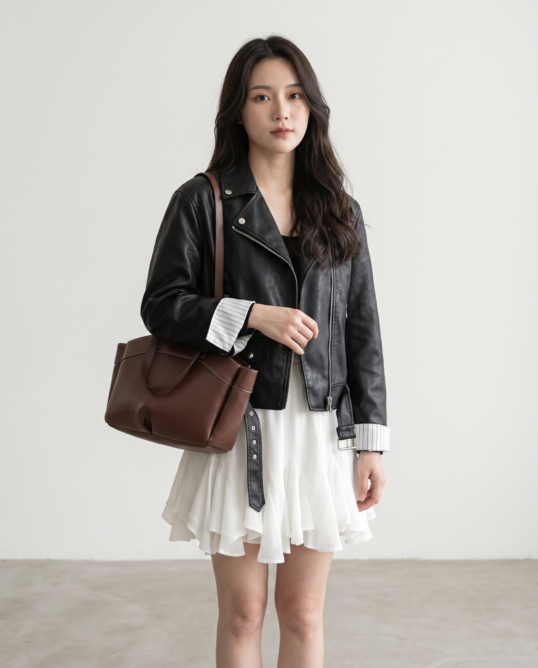 Cecily Structured Shoulder Bag - Coffee
