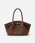 Clementine Suede Tote Bag - Coffee