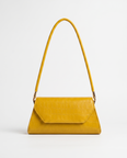 Philippa Croc Embossed Shoulder Bag - Yellow