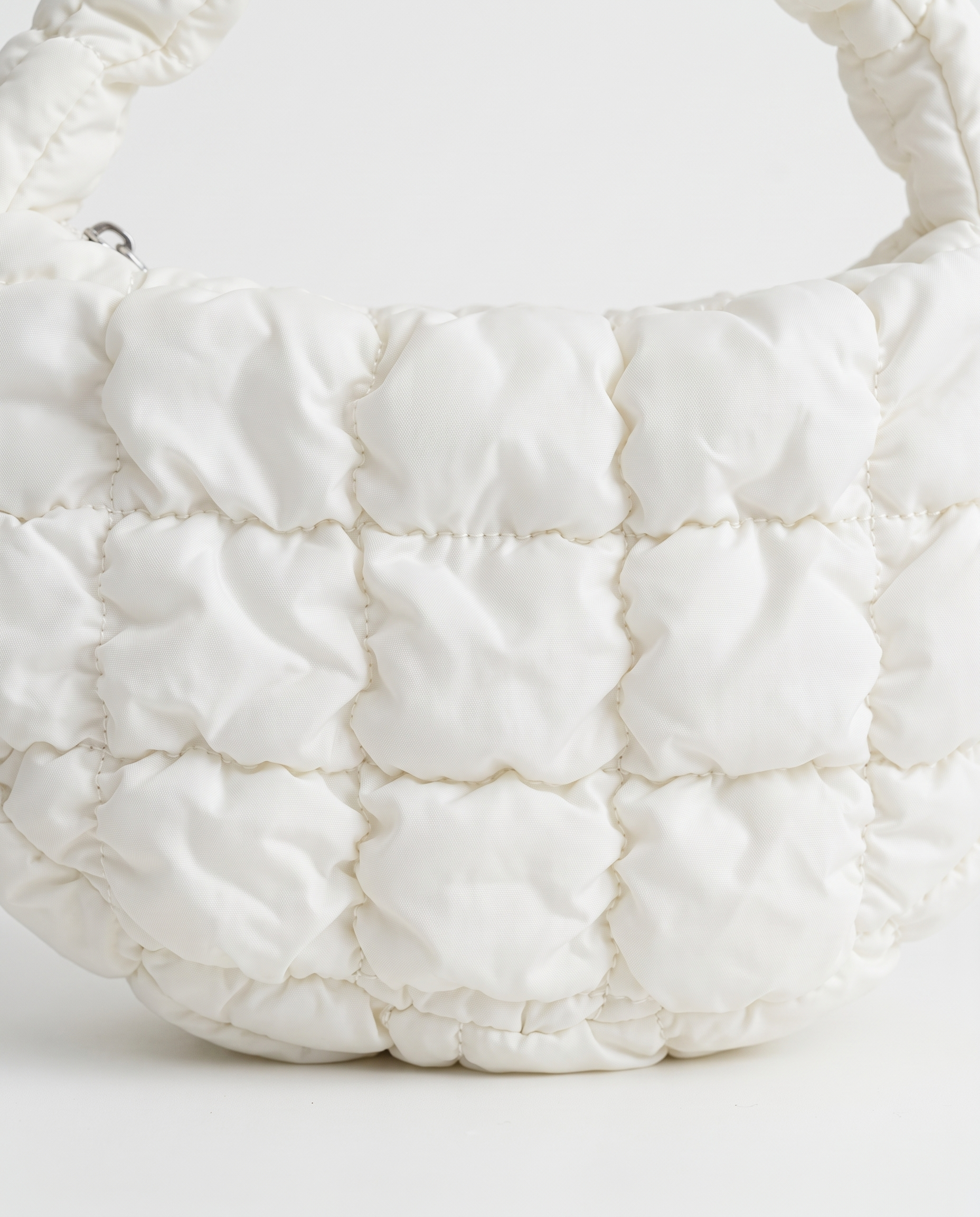 Augusta Quilted Shoulder Bag - White