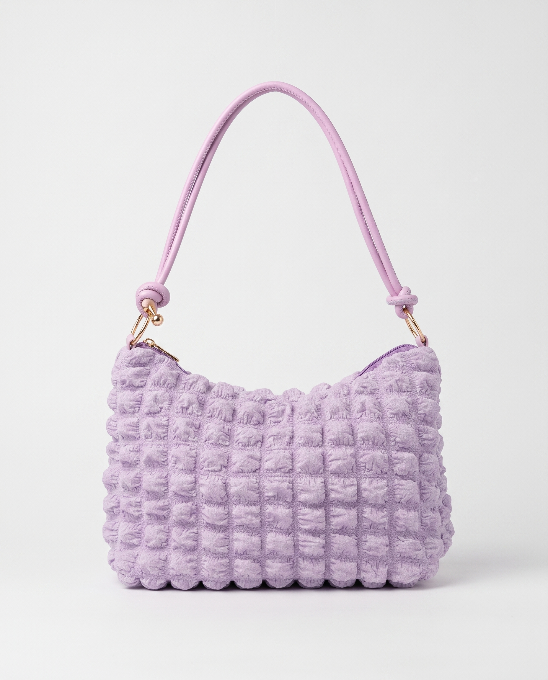 Marguerite Quilted Shoulder Bag - Purple