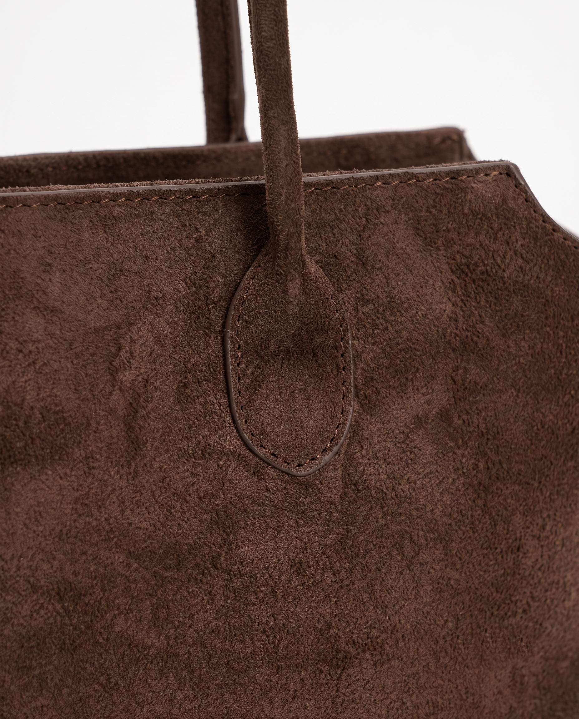 Jemima Suede Tote Bag - Coffee