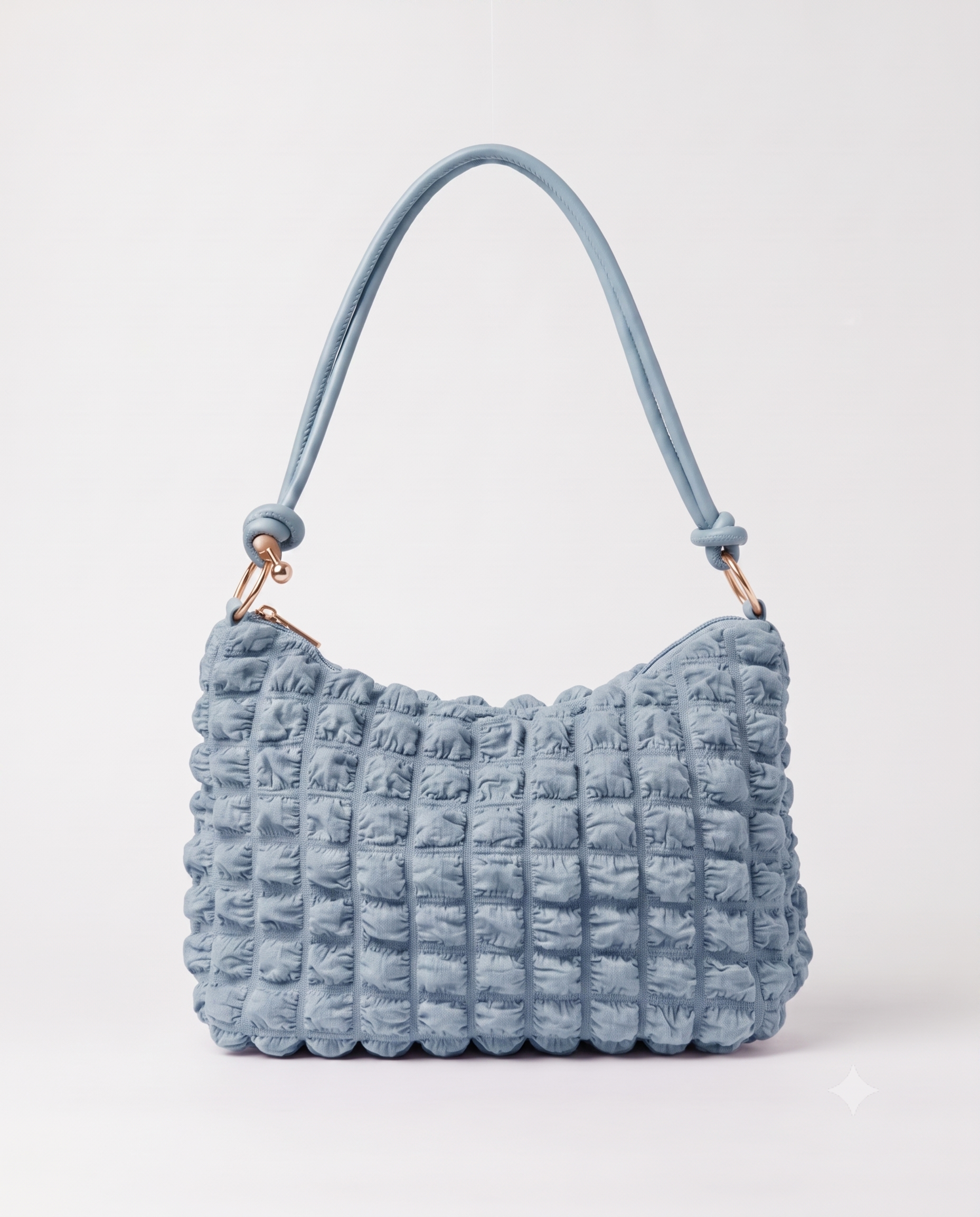 Marguerite Quilted Shoulder Bag - Blue