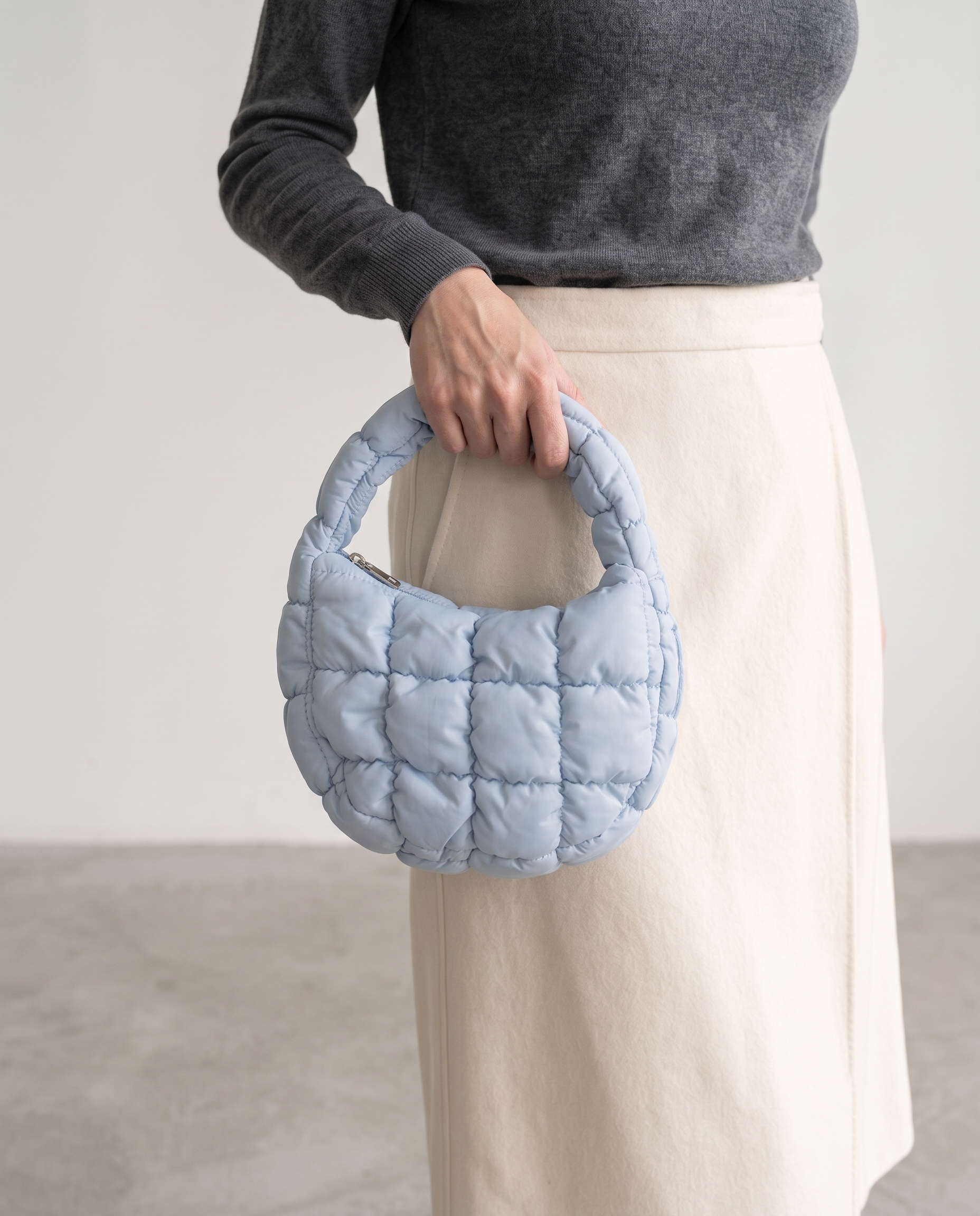 Augusta Quilted Shoulder Bag - Blue