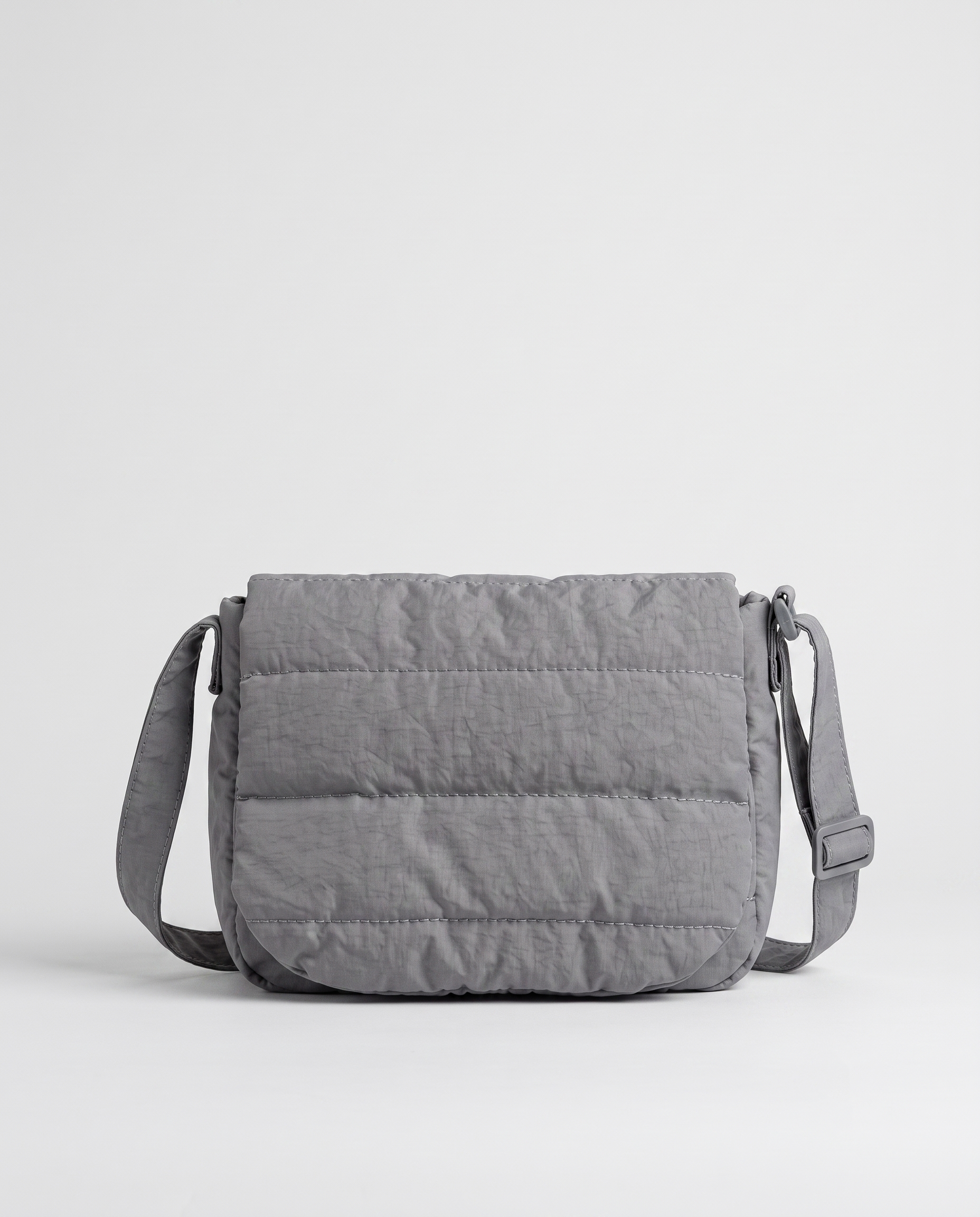 Primella Quilted Crossbody Shoulder Bag - Grey