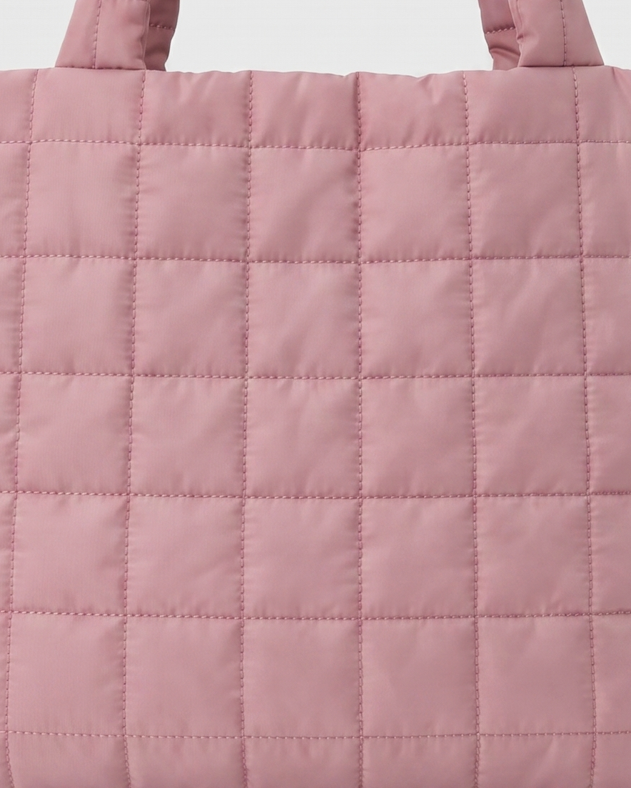 Briony Large Quilted Tote Bag - Pink