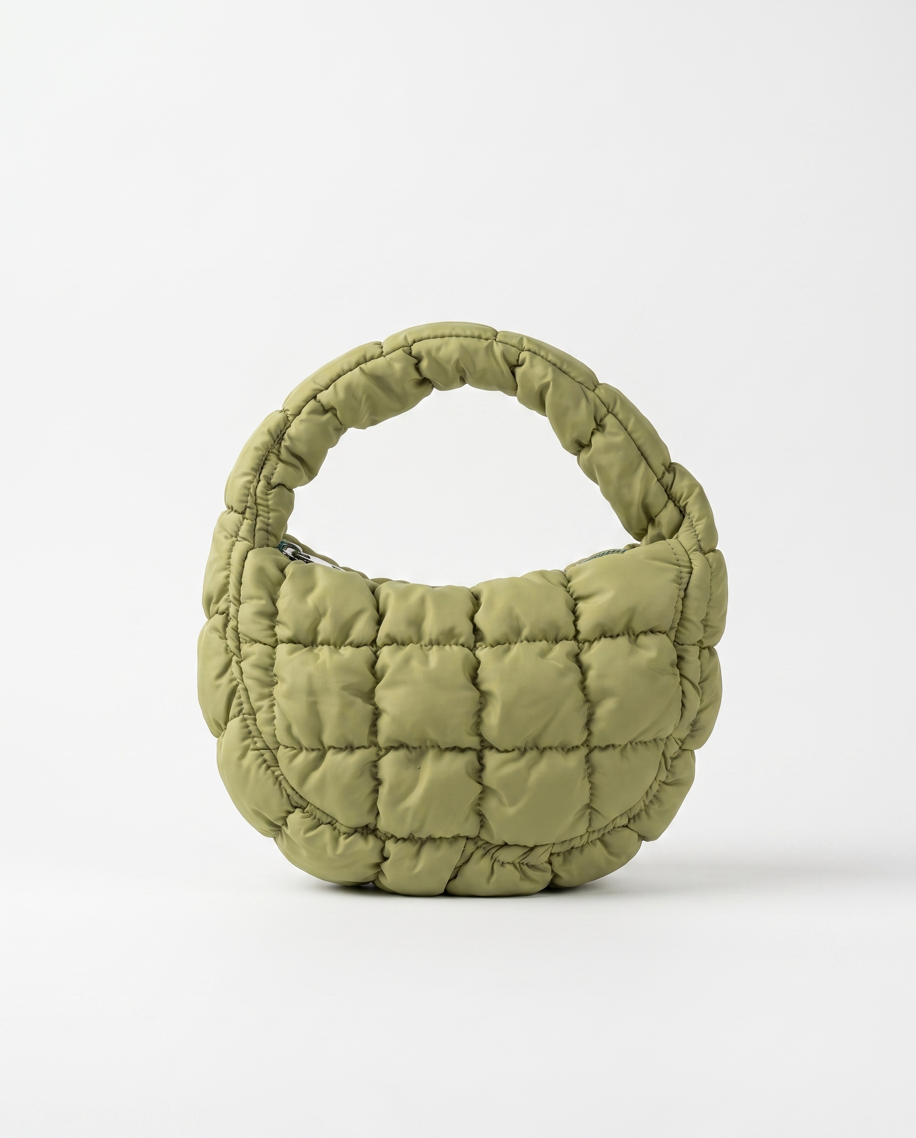 Augusta Quilted Shoulder Bag - Light Green