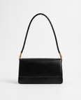Imogen Leather Shoulder Bag - Black