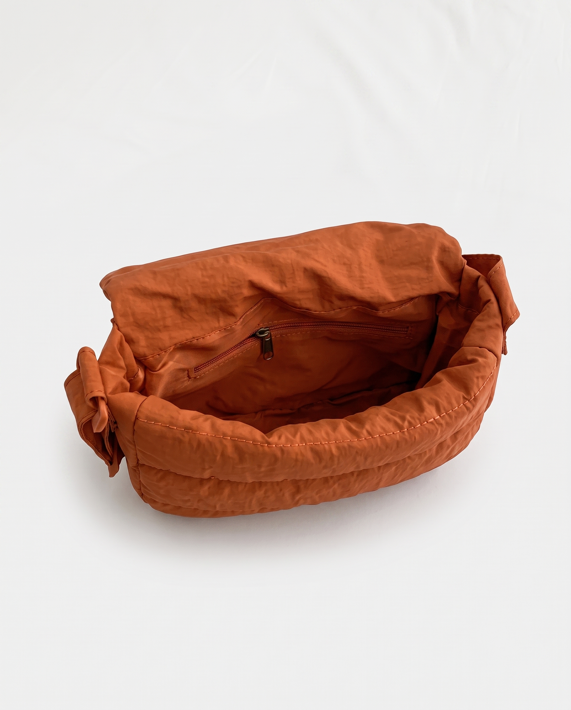 Primella Quilted Crossbody Shoulder Bag - Orange