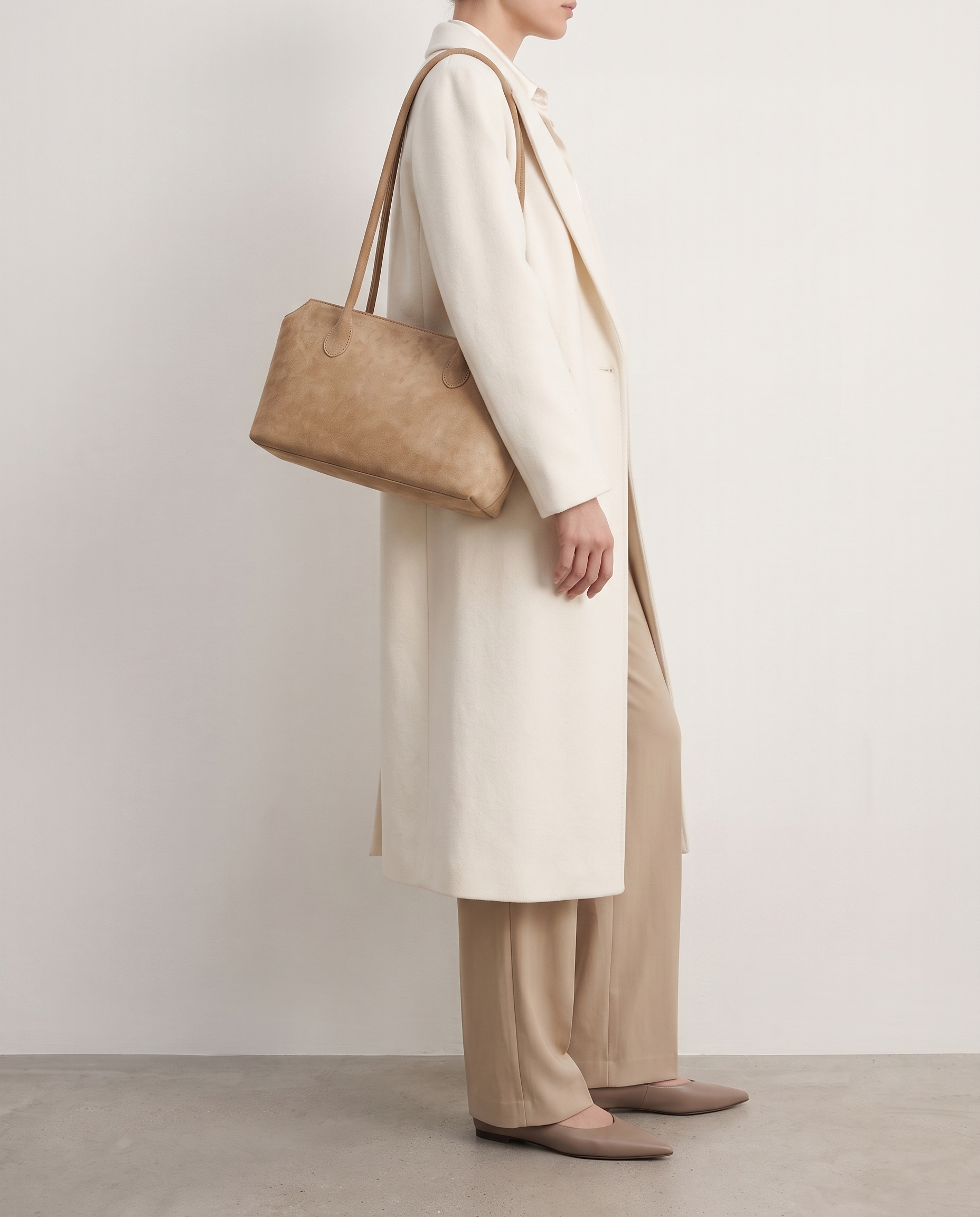 Jemima Suede Tote Bag - Khaki