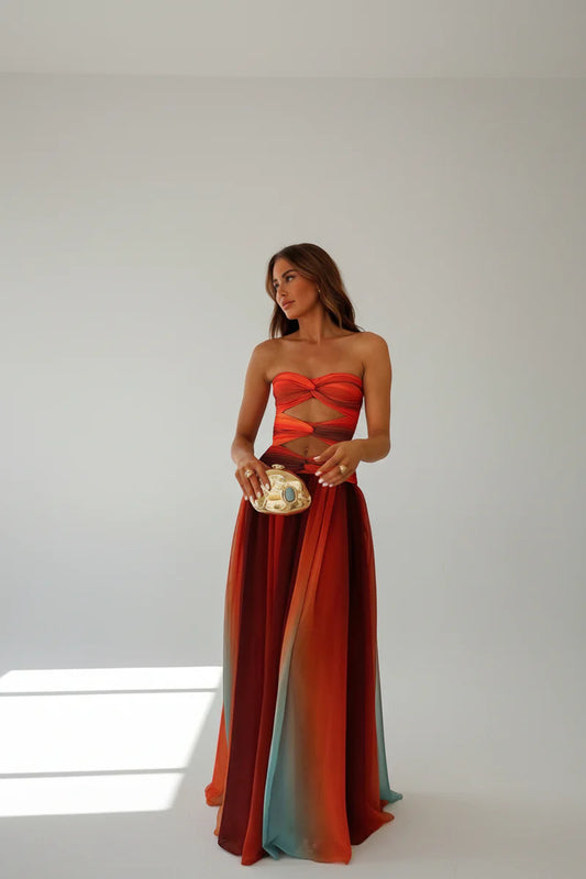 Sienna Ombre Cutout Maxi Dress