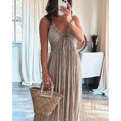 Sienna Crinkle Tie Maxi Dress