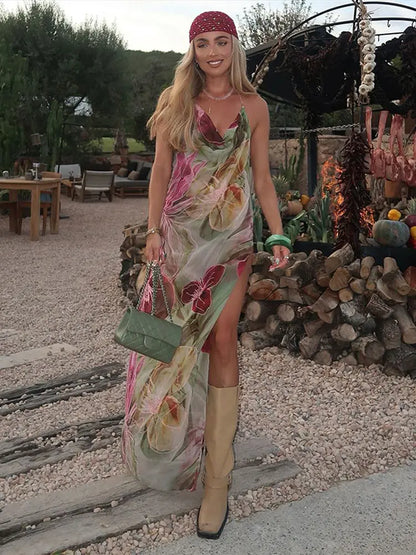 Flora Cowl Maxi Dress