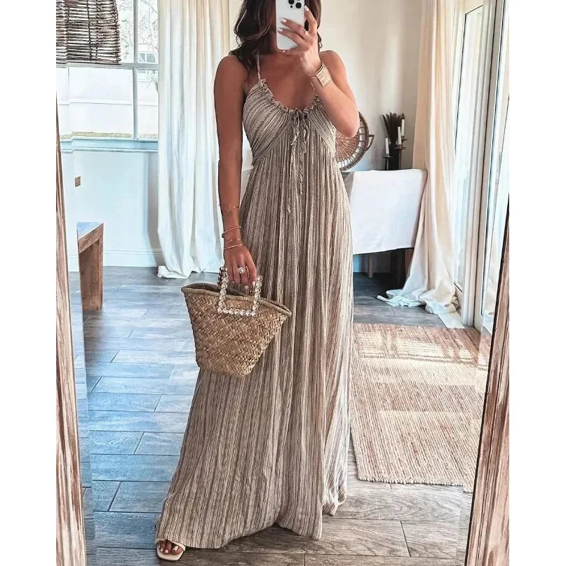Sienna Crinkle Tie Maxi Dress