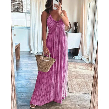 Sienna Crinkle Tie Maxi Dress