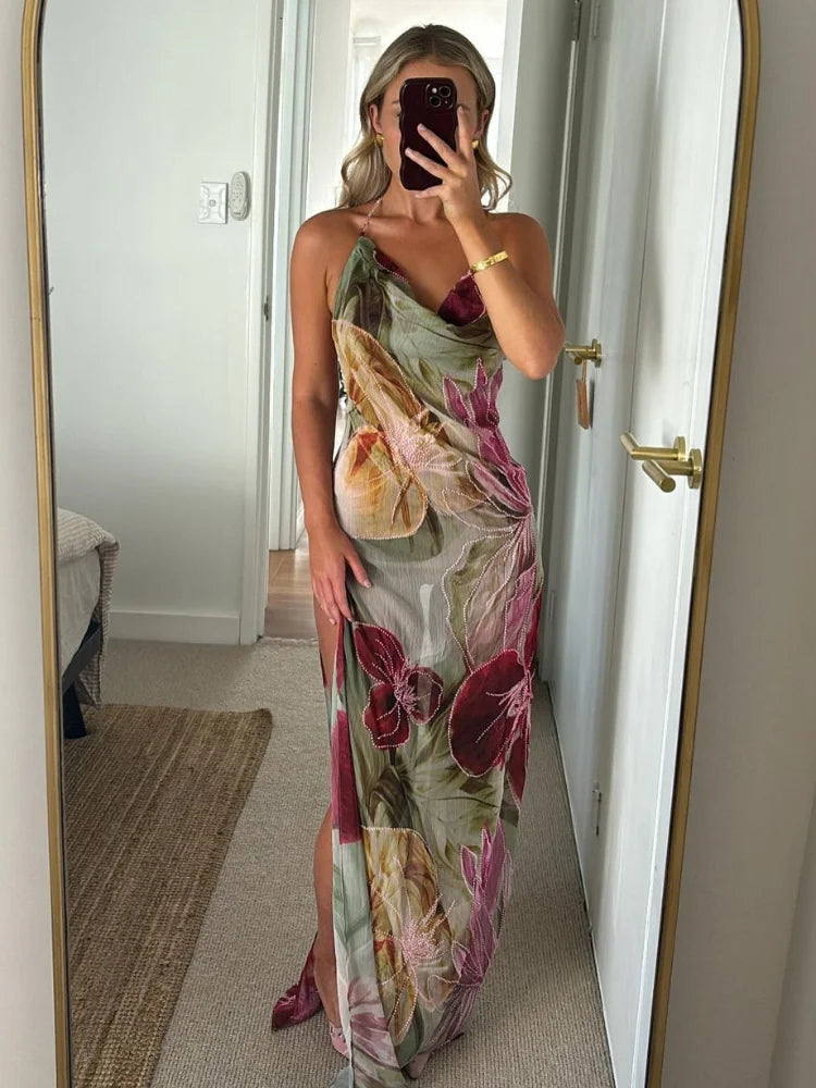 Flora Cowl Maxi Dress