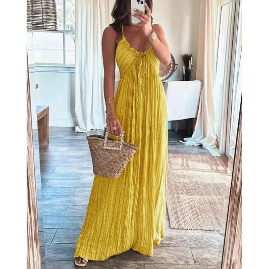 Sienna Crinkle Tie Maxi Dress