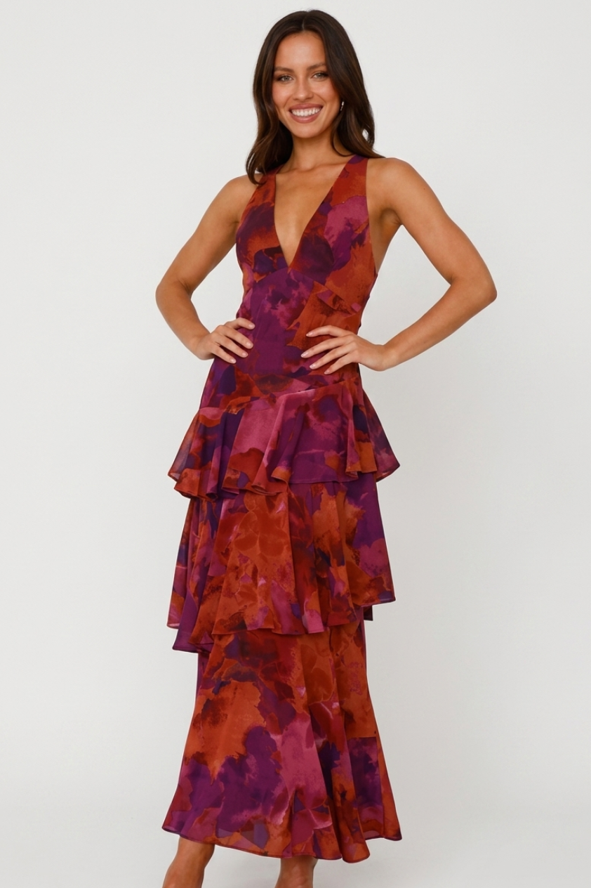 Valentina Floral Tiered Maxi Dress