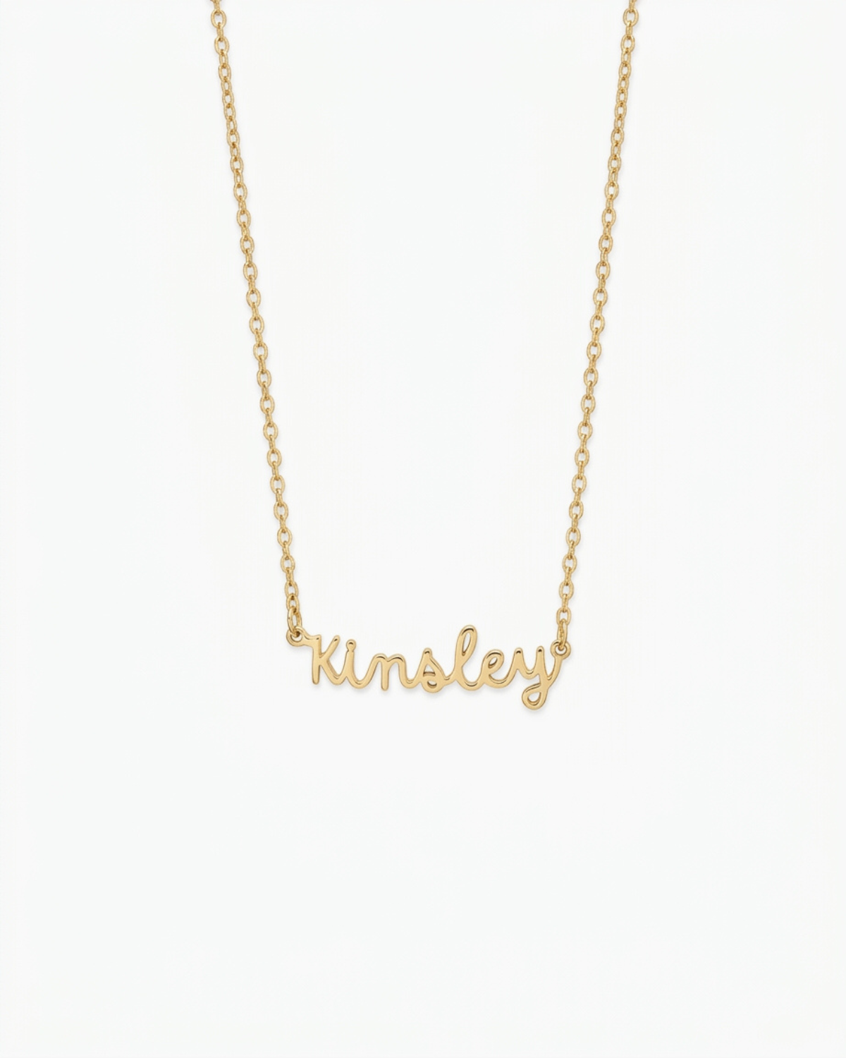Maisie Women's Gold & Silver-Tone Personalized Name Necklace, Cursive Script Necklace