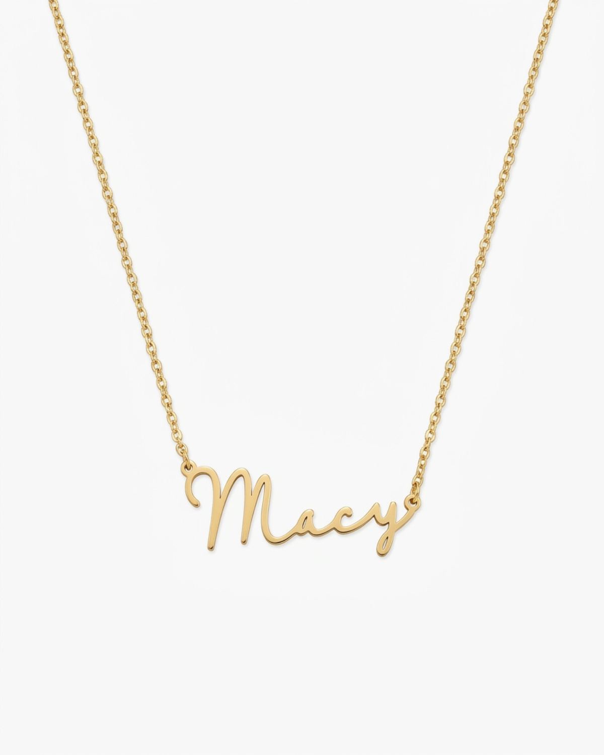 Rosalind Women's Gold Personalized Name Necklace, Cursive Script Necklace